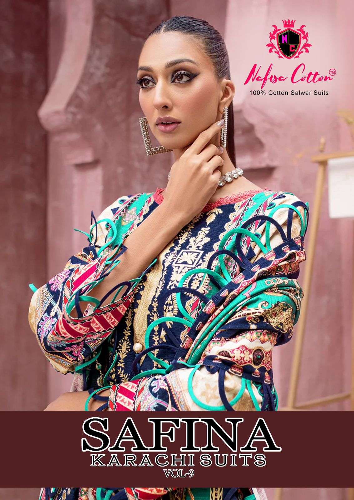 SAFINA KARACHI SUITS VOL 09 BY NAFISHA COTTON 
